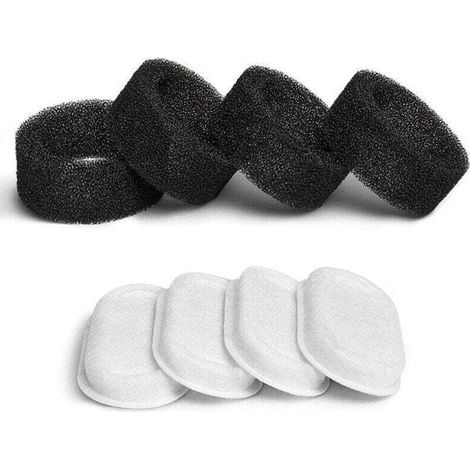 Filtre Fontaine à Eau pour Chat, XU, 8PCS Filtres + 8PCS Éponges, Filtre Fontaine Chat avec la Résine et Charbon Actif - KZQ (1/4)