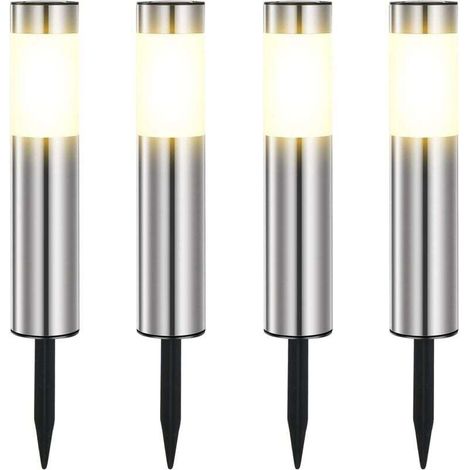 Set of 4 outdoor solar lights for the garden, warm light, waterproof, for patios, lawns and driveways