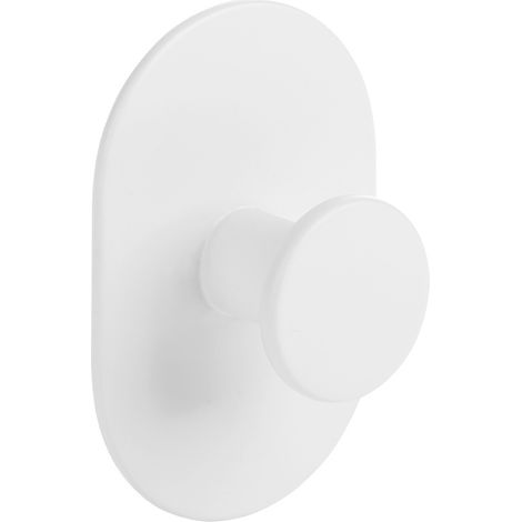GANCIO PORTA ASCIUGAMANI da bagno monoparete autoadesivo bianco