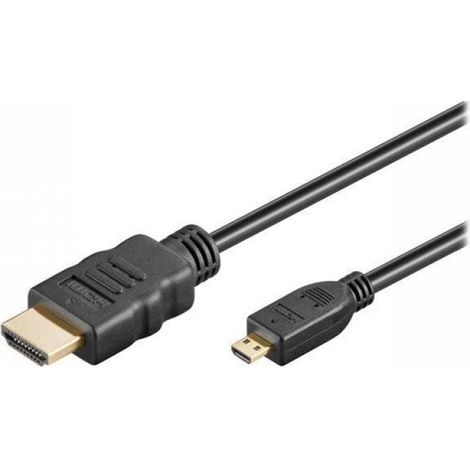 Câble HDMI+ Wentronic 3m - Noir - HDMI A/micro-D - Ethernet - ARC - 3D - HDCP