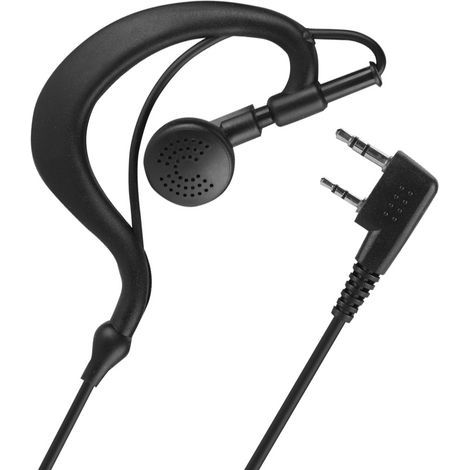 Zwei-Wege-Funkgerät-Headset mit Ohrbügel und K-förmigem schwarzem Headset-Mikrofon (1/5)