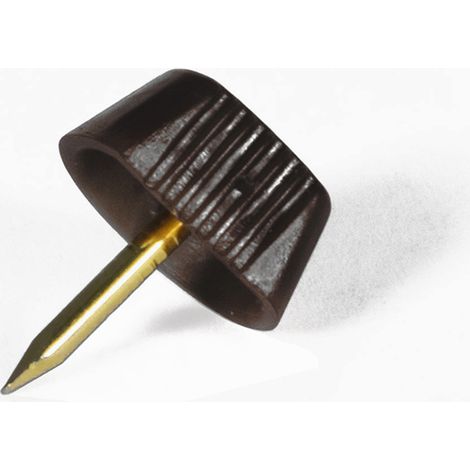 Reggipiani con chiodo in plastica nera 16 pz.