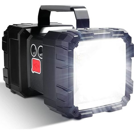 Lampe de poche LED rechargeable 10000 mAh 1200 lm ultra longue veille haute puissance étanche lanterne de camping 7 modes super lumineux lampe de recherche LED avec sortie USB Power Bank (1/5)