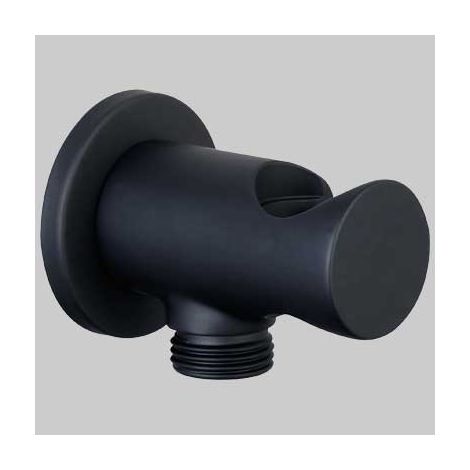 PRESA ACQUA TONDA CON SUPPORTO NERO  1/2  1/2     MADE IN ITALY