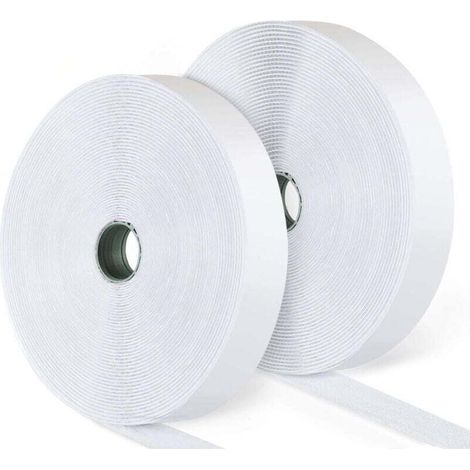 Adhesive Gripper Tape Self-Adhesive Scratch Hook Loop Adhesive Tapes for Photo Frames Installation, Flexible Self-Adhesive Magnetic Tape 20mm x 15M (1/4)