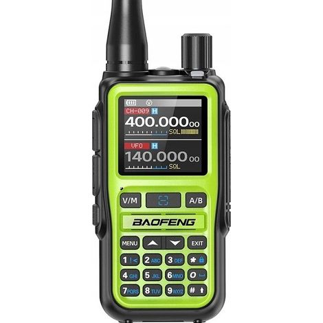 Baofeng UV-5R EU MINI USB-C Bluetooth VHF UHF Bande Aviation Talkie-walkie Vert