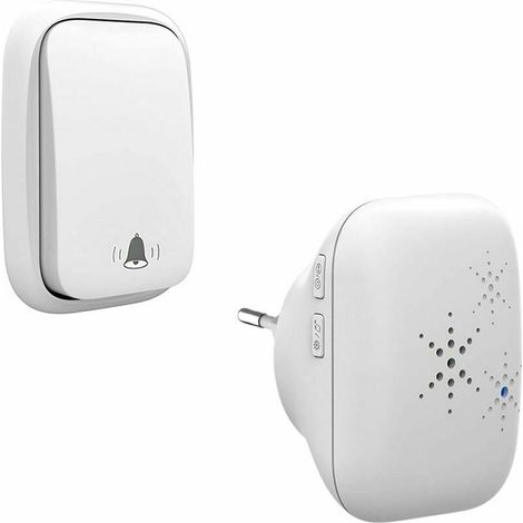 Sonnette sans Fil et sans Pile Extérieur Étanche IP 65 Neige Pluie Humidité,blanc (1/5)