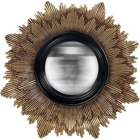 Miroir soleil convexe 20cm Dore (1/2)