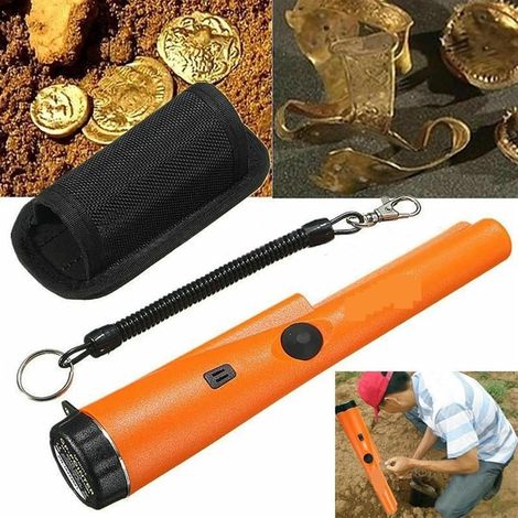 Détecteur de métaux étanche IP66 Haute sensibilité, pointeur de Broche de détection Portable pour Adultes à 360 °, Tous Les métaux à Balayage détecteur de métaux avec étui de Ceinture LED (1/5)
