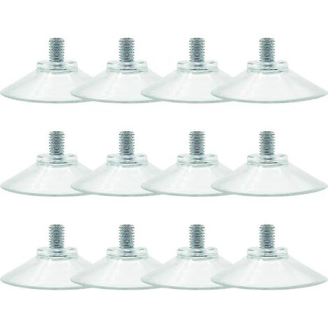 Lot de 12 ventouses à visser avec capuchon, en PVC, diamètre 4,5 cm (1/5)