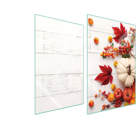 GLASSCHUTZPLATTE FÜR KÜCHE 2x35x52 KÜRBIS (1/5)