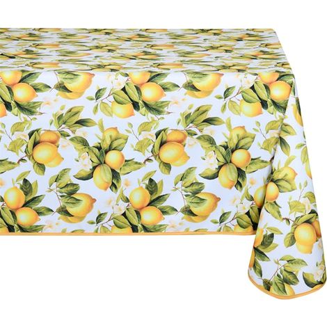 Nappe Citrons en polyester imprimé anti-taches  140 x 240 cm (1/3)