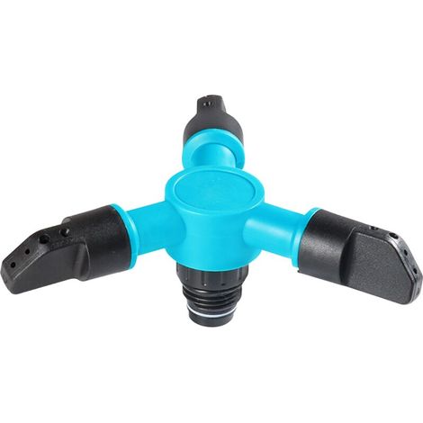 3-poliger 1/2-Zoll-Schnellanschluss-Sprinklerkopf, 360° drehbarer blauer Sprinklerkopf, geeignet für Gartenschläuche, kann an Bewässerungssysteme angeschlossen werden, stabiler Wasserdurchfluss. (1/4)