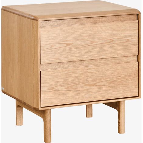SKLUM Nachttisch 50x40 cm aus Treveris-Holz              Braun Eiche                     