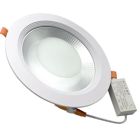 Faretto da Incasso 30W COB LED diametro 225mm driver incluso F.I.195-215mmLuce Fredda 6400k (1/4)