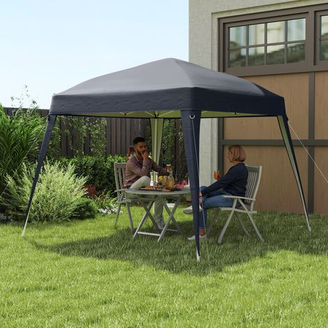 Toile de rechange tonnelle 3x3m gris foncé, imperméable, résistante au froid, pour tonnelles pliantes et jardin.