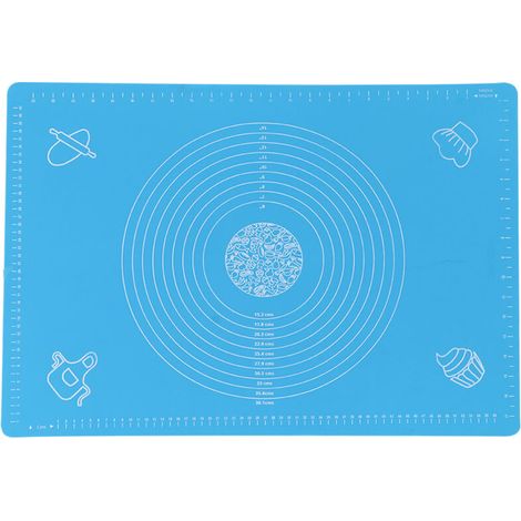 64x45cm High Temperature Resistant Non-Stick Silicone Dough Mat with Scale Baking Tool(Blue ) (1/5)