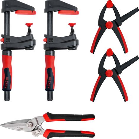 BESSEY Kit de acción de bricolaje limitado SET1-A, con herramientas de sujeción y corte para muchos usos, 2 x GK15, 2 x XV5-100, 1 x D52-2