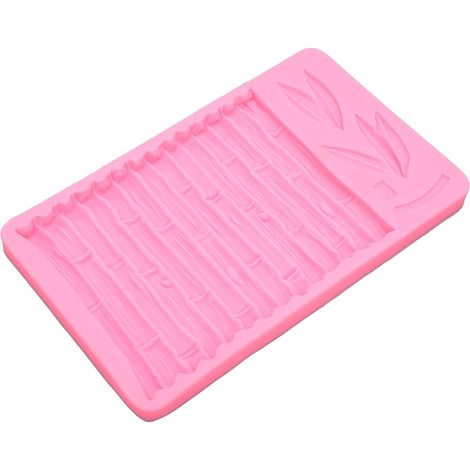 Silikonform in Bambusblattform mit Bambusmuster, für Gebäck, Zuckerpaste und Schokolade. Ideal für die Herstellung von Kuchen, Fondant und Pralinen. (1/5)