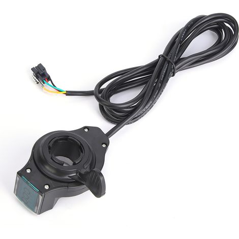 Manette d'accélérateur à pouce pour vélo électrique, interrupteur d'affichage numérique LCD de tension de batterie (1/5)