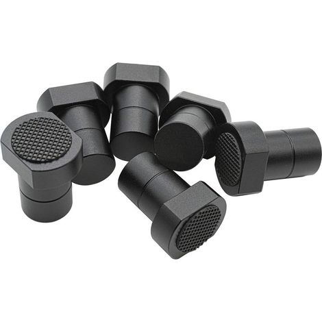 6-teiliges Werkbank-Set aus Aluminiumlegierung, Klemme, Montagevorrichtung, Arbeitstisch, Positionierklemme, Werkbankzubehör für 20-mm-Bohrung (schwarz)