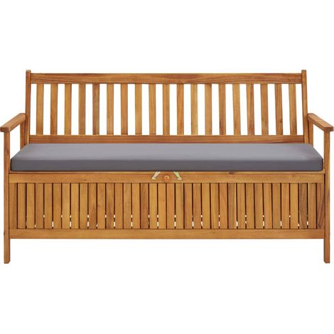 Maison Exclusive - Gartenbank mit Stauraum und Auflage 148 cm Mas (1/5)
