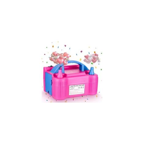 Elektrische Ballonpumpe, 600 W, mit automatischem und halbautomatischem Modus, tragbare Doppeldüsenpumpe, ideal für Partys und Hochzeiten. – Crezuo