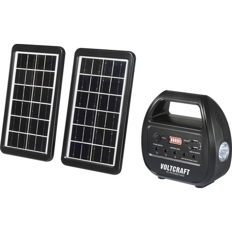 Voltcraft – Powerbank solaire 15000mAh – 2 panneaux solaires 3W – Courant de charge 0.51A – USB-C et USB-A – Protection contre surtensions (1/5)