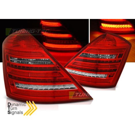 Paire de feux arriere Mercedes W221 Classe S 05-09 LED rouge blanc (1/4)