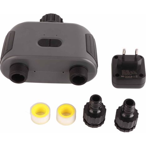 Programmateur d'arrosage WiFi 2 voies Modèle SGW02W avec passerelle Robinet G3/4 automatique intelligent jardin (1/5)