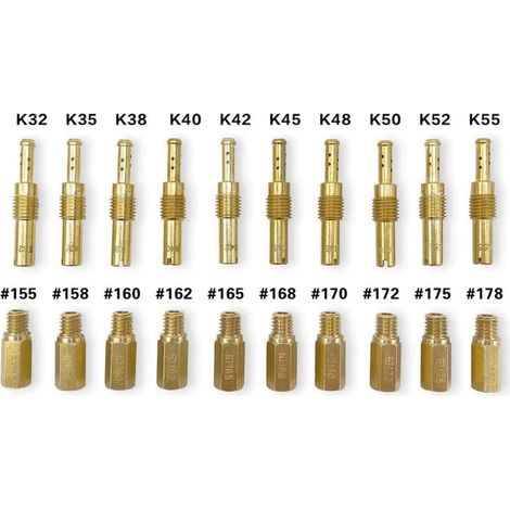 Ensemble de gicleurs principaux, kit de 20 gicleurs principaux, ralenti, compatible avec les carburateurs Keihin OKO KOSO PE PWK (1/5)