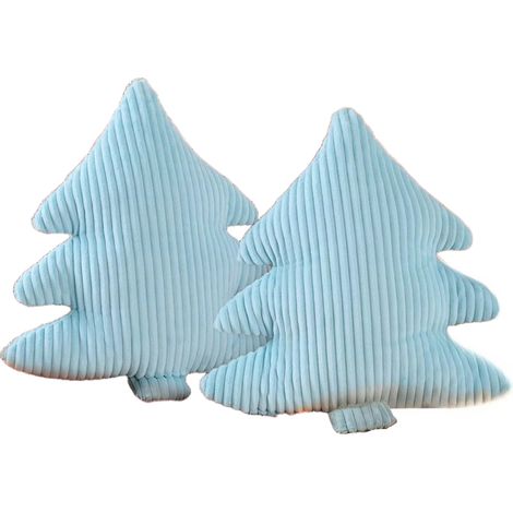 Cuscini Albero di Natale Set 2 Natalizi 45.5x41cm Azzurri (1/5)