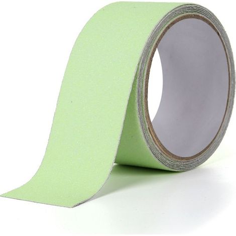 Ruban antidérapant en PVC phosphorescent de 5 m x 5 cm pour escaliers, marches, sols, décoration de sécurité (1/5)
