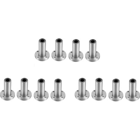 12 Pièces SéRies 8Mm LMF8LUU Type Long à Bride Ronde Accouplement à Mouvement LinéAire, GlissièRe de Pièces CNC (1/4)