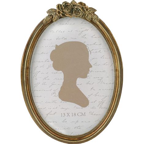 Cadre photo vintage ovale de 12,7 x 17,8 cm avec façade en verre, affichage photo, suspension murale, idée cadeau, rose bronze (1/5)