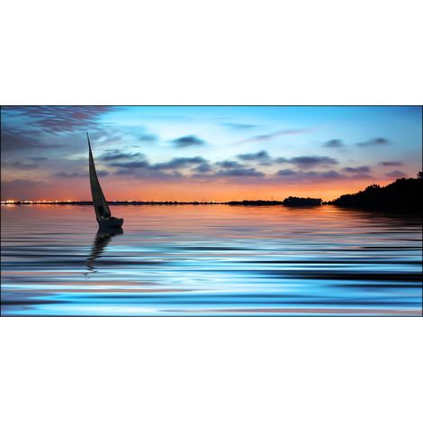 Lupia - Quadro su tela canvas DEEP 100X180 BLUE SUNSET (1/3)