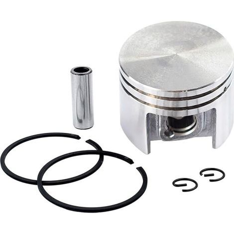 Kit pistone per motore di motosega MS170 MS180 018 017, sostituisce il codice ricambio 1130 030 2004 e include un anello elastico e un set di fasce elastiche. (1/4)