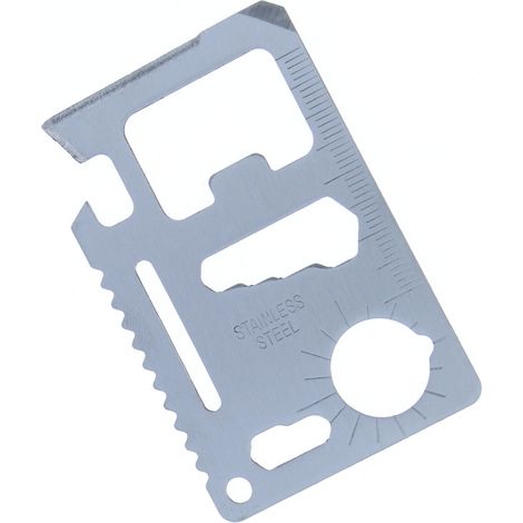 Mehrzweck-Metallkarte aus Yatek, mit 11 Anwendungen aus robustem Edelstahl 420 (1/2)