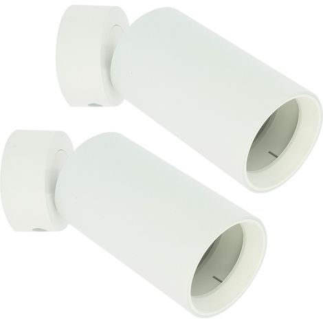 Arum Lighting – Lot de 2 appliques GU10 blanc mat – Longueur 13,5 cm – Largeur 5,7 cm – Puissance max 7W LED – Pour intérieur contemporain
