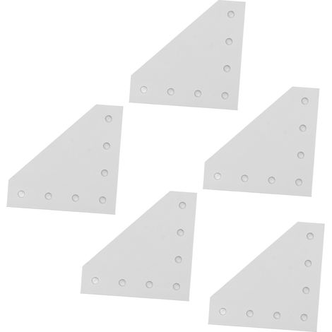 90°-Befestigungswinkel aus Aluminium 6063, 5 Stück, 7-Loch-Verbindungsplatten, gerader Verbinder für Profile 3030L, verstärkter rechtwinkliger Winkel (1/5)