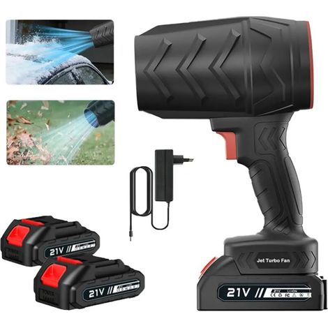 Souffleur turbo électrique sans fil 70mm ventilateur puissant vitesse réglable nettoyage voiture neige poussière (1/5)