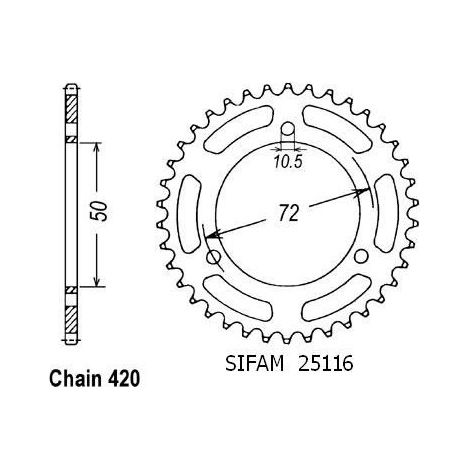 Couronne Nsr 50 1989-1994 - 420 - 36 Dents - Similaire JTR216