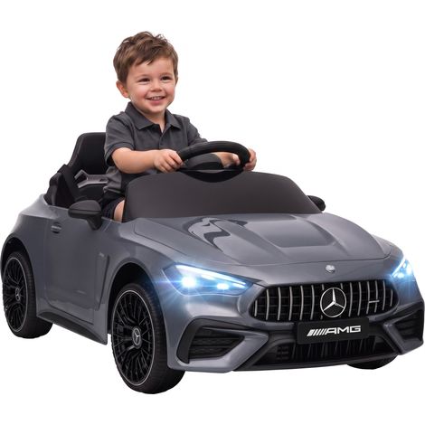 AIYAPLAY Kids Electric Car Licensed Mercedes AMG, 12V Ride On Car, Grey (1/5)