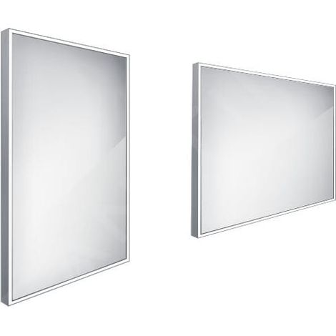 Nimco - Miroir avec éclairage LED, 50x70 cm, aluminium ZP 13001 (1/4)