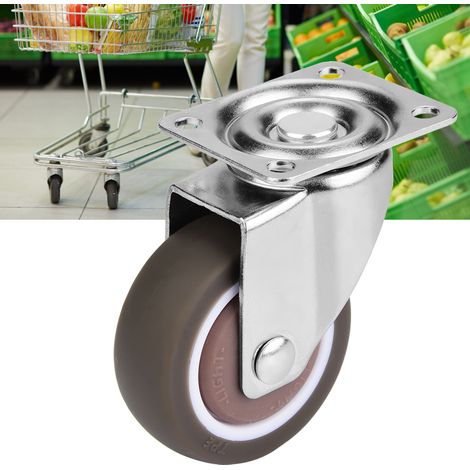 4 Stück Schwerlast-Lenkrollen für Möbel, geräuscharme Rollen aus weichem Gummi (ohne Bremse) (1/5)