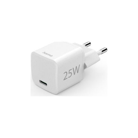 hama Chargeur pour voiture QI Eco USB-C, PD/QC® 3.0, 25W, Blanc (00187278)
