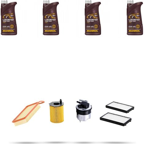 Kit tagliando 4 FILTRI e 4L OLIO compatibile con Mazda 2 (DE) 1.6 cd 66kw dal 2008 (1/5)