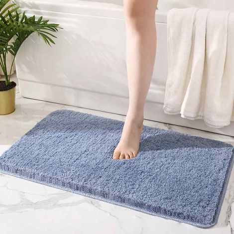 Tapis de bain, luxueux tapis de bain en microfibre douce, confortable et absorbante, tapis de sol pour salle de bain et baignoire, 40 x 60 cm, style 2 (1/5)