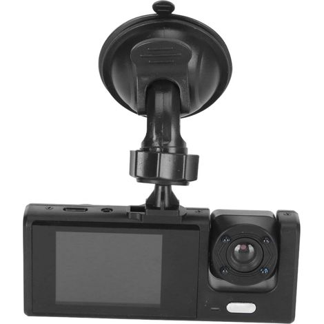 Surveillance de Voiture par Caméra à 3 Voies, Engistrer de Conduite avec Caméra de Tableau de Bord avec écran LCD de 2 Pouces et Objectif Grand Angle de 170 Degrés, Prix en (1/4)