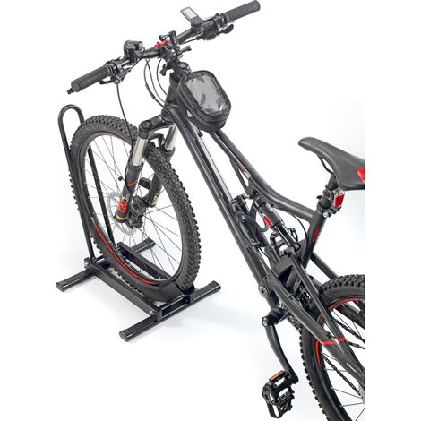 Andrys Rastrelliera Bici 1 Posto con Tappi Ruote 7,5cm 40x43x60 Nero